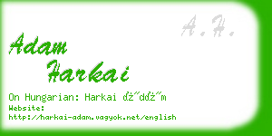 adam harkai business card
